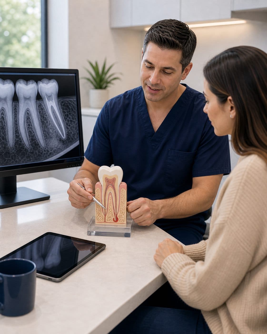 Tooth abscess evaluation using a root-tip infection model at Bixby Endodontics