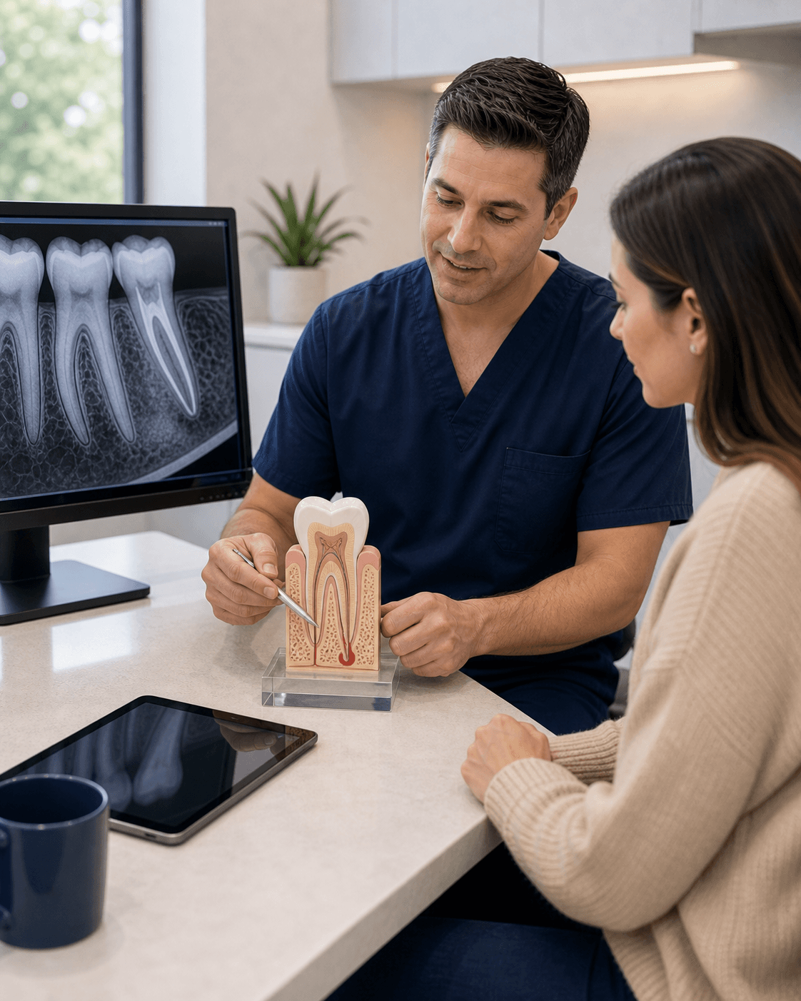 Tooth abscess evaluation using a root-tip infection model at Bixby Endodontics